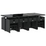 Set comedor de jardín con cojines 13 pzas ratán sintético negro by , Garden sets - Ref: Foro24-3211159, Price: 662,09 €, Disc...