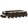 Set comedor de jardín y cojines 15 pzas ratán sintético marrón by , Garden sets - Ref: Foro24-3210633, Price: 1,00 €, Discoun...