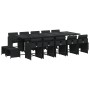 Set comedor de jardín con cojines 15 pzas ratán sintético negro by , Garden sets - Ref: Foro24-3211171, Price: 779,39 €, Disc...