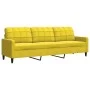 Sofá de 3 plazas terciopelo amarillo 210 cm by , Sofas - Ref: Foro24-4007650, Price: 279,98 €, Discount: %