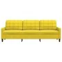 Sofá de 3 plazas terciopelo amarillo 210 cm by , Sofas - Ref: Foro24-4007650, Price: 279,98 €, Discount: %