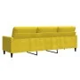 Sofá de 3 plazas terciopelo amarillo 210 cm by , Sofas - Ref: Foro24-4007650, Price: 279,98 €, Discount: %