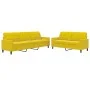 Juego de sofás con cojines 2 piezas terciopelo amarillo de , Sofás - Ref: Foro24-3278477, Precio: 517,96 €, Descuento: %