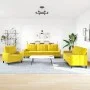 Juego de sofás con cojines 3 piezas terciopelo amarillo de , Sofás - Ref: Foro24-3278437, Precio: 664,25 €, Descuento: %