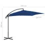 Sombrilla voladiza con poste de acero azul celeste 250x250 cm de vidaXL, Sombrillas - Ref: Foro24-312513, Precio: 104,82 €, D...