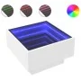 Mesa de centro con LED madera de ingeniería blanca 50x50x30 cm by , Coffee table - Ref: Foro24-847504, Price: 104,31 €, Disco...