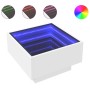 Mesa de centro con LED madera de ingeniería blanca 50x50x30 cm by , Coffee table - Ref: Foro24-847504, Price: 105,62 €, Disco...