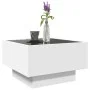 Mesa de centro con LED madera de ingeniería blanca 50x50x30 cm by , Coffee table - Ref: Foro24-847504, Price: 104,31 €, Disco...