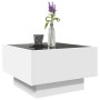 Mesa de centro con LED madera de ingeniería blanca 50x50x30 cm by , Coffee table - Ref: Foro24-847504, Price: 105,62 €, Disco...