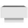 Mesa de centro con LED madera de ingeniería blanca 50x50x30 cm by , Coffee table - Ref: Foro24-847504, Price: 104,31 €, Disco...