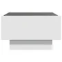 Mesa de centro con LED madera de ingeniería blanca 50x50x30 cm by , Coffee table - Ref: Foro24-847504, Price: 104,31 €, Disco...