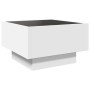 Mesa de centro con LED madera de ingeniería blanca 50x50x30 cm by , Coffee table - Ref: Foro24-847504, Price: 105,62 €, Disco...