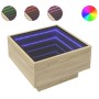 Mesa de centro y LED madera ingeniería roble Sonoma 50x50x30 cm by , Coffee table - Ref: Foro24-847506, Price: 92,09 €, Disco...