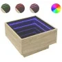 Mittel- und LED-Tisch aus Sonoma-Eichen-Ingenieurholz 50x50x30 cm. von , Couchtisch - Ref: Foro24-847506, Preis: 90,68 €, Rab...