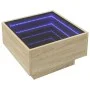 Mittel- und LED-Tisch aus Sonoma-Eichen-Ingenieurholz 50x50x30 cm. von , Couchtisch - Ref: Foro24-847506, Preis: 90,68 €, Rab...