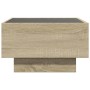 Mesa de centro y LED madera ingeniería roble Sonoma 50x50x30 cm by , Coffee table - Ref: Foro24-847506, Price: 92,09 €, Disco...
