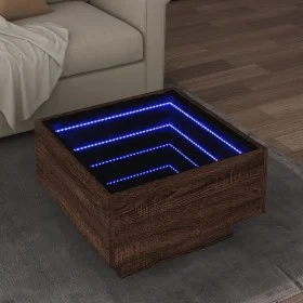 Mesa de centro y LED madera ingeniería marrón roble 50x50x30 cm by , Coffee table - Ref: Foro24-847510, Price: 87,05 €, Disco...