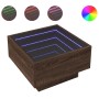 Mesa de centro y LED madera ingeniería marrón roble 50x50x30 cm by , Coffee table - Ref: Foro24-847510, Price: 89,06 €, Disco...