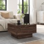 Mesa de centro y LED madera ingeniería marrón roble 50x50x30 cm by , Coffee table - Ref: Foro24-847510, Price: 89,06 €, Disco...