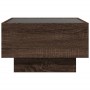 Mesa de centro y LED madera ingeniería marrón roble 50x50x30 cm by , Coffee table - Ref: Foro24-847510, Price: 89,06 €, Disco...