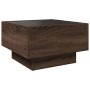 Mesa de centro y LED madera ingeniería marrón roble 50x50x30 cm by , Coffee table - Ref: Foro24-847510, Price: 89,06 €, Disco...