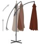 Sombrilla voladiza con poste de acero terracota 300 cm de vidaXL, Sombrillas - Ref: Foro24-312507, Precio: 130,20 €, Descuent...