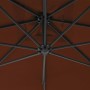 Sombrilla voladiza con poste de acero terracota 300 cm de vidaXL, Sombrillas - Ref: Foro24-312507, Precio: 130,20 €, Descuent...