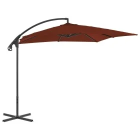 Cantilever parasol with terracotta steel pole 250x250 cm by vidaXL, Umbrellas - Ref: Foro24-312511, Price: 127,36 €, Discount: %