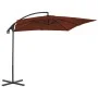 Cantilever parasol with terracotta steel pole 250x250 cm by vidaXL, Umbrellas - Ref: Foro24-312511, Price: 129,82 €, Discount: %