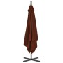 Sombrilla voladiza con poste de acero terracota 250x250 cm de vidaXL, Sombrillas - Ref: Foro24-312511, Precio: 130,52 €, Desc...