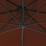 Sombrilla voladiza con poste de acero terracota 250x250 cm de vidaXL, Sombrillas - Ref: Foro24-312511, Precio: 130,52 €, Desc...
