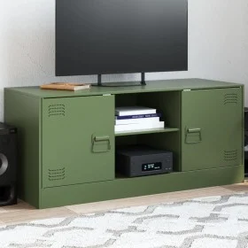 Fernsehmöbel aus olivgrünem Stahl 99x39x44 cm von , TV-Möbel - Ref: Foro24-841689, Preis: 78,44 €, Rabatt: %