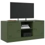 Mueble de TV de acero verde oliva 99x39x44 cm by , TV Furniture - Ref: Foro24-841689, Price: 78,44 €, Discount: %