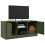 Fernsehmöbel aus olivgrünem Stahl 99x39x44 cm von , TV-Möbel - Ref: Foro24-841689, Preis: 79,21 €, Rabatt: %