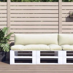 Cojines para sofá de palets 2 unidades tela crema by , Cushions for chairs and sofas - Ref: Foro24-360924, Price: 61,47 €, Di...