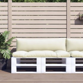 Cojines para sofá de palets 2 unidades tela crema by , Cushions for chairs and sofas - Ref: Foro24-360924, Price: 68,72 €, Di...