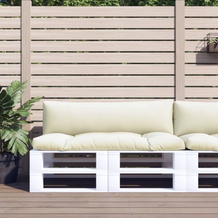 Cojines para sofá de palets 2 unidades tela crema by , Cushions for chairs and sofas - Ref: Foro24-360924, Price: 68,72 €, Di...