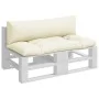 Cojines para sofá de palets 2 unidades tela crema by , Cushions for chairs and sofas - Ref: Foro24-360924, Price: 61,47 €, Di...