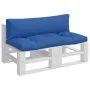 Palettenkissen, 2 Stück, blauer Stoff von , Kissen für Stühle und Sofas - Ref: Foro24-360932, Preis: 57,46 €, Rabatt: %