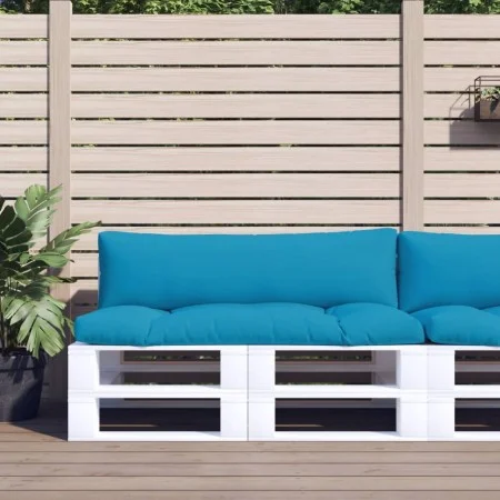 Cojines para sofá de palets 2 unidades tela azul claro by , Cushions for chairs and sofas - Ref: Foro24-360926, Price: 47,55 ...