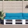 Cojines para sofá de palets 2 unidades tela azul claro by , Cushions for chairs and sofas - Ref: Foro24-360926, Price: 47,55 ...