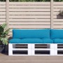 Cojines para sofá de palets 2 unidades tela azul claro by , Cushions for chairs and sofas - Ref: Foro24-360926, Price: 37,32 ...