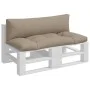Cojines para palets 2 unidades tela gris taupé by , Cushions for chairs and sofas - Ref: Foro24-360930, Price: 84,81 €, Disco...
