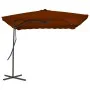 Garden umbrella with terracotta steel pole 250x250x230 cm by vidaXL, Umbrellas - Ref: Foro24-312515, Price: 92,48 €, Discount: %