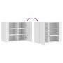 Wandschrank aus weißem Ingenieurholz 75x35x60 cm von , Regale und Regale - Ref: Foro24-848423, Preis: 69,03 €, Rabatt: %
