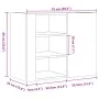 Wandschrank aus Sonoma-Eichenholzoptik 75x35x60 cm von , Regale und Regale - Ref: Foro24-848428, Preis: 68,09 €, Rabatt: %