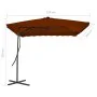 Garden umbrella with terracotta steel pole 250x250x230 cm by vidaXL, Umbrellas - Ref: Foro24-312515, Price: 92,48 €, Discount: %
