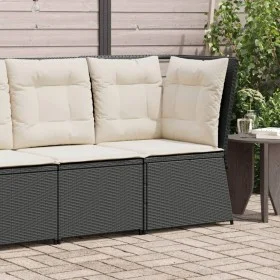 Gartenecksofa mit schwarzen Kissen aus synthetischem Rattan von , Outdoor-Sofas - Ref: Foro24-368982, Preis: 116,54 €, Rabatt: %