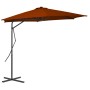 Sombrilla de jardín con palo de acero terracota 300x230cm de vidaXL, Sombrillas - Ref: Foro24-312519, Precio: 99,30 €
