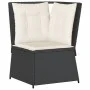 Sofá de esquina de jardín con cojines ratán sintético negro by , Outdoor sofas - Ref: Foro24-368982, Price: 116,54 €, Discoun...